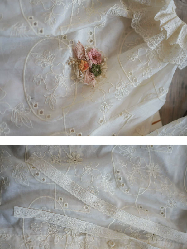 Vintage Blossom Lace Blouse