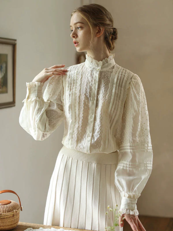 Classic Ivory Lace Story Blouse
