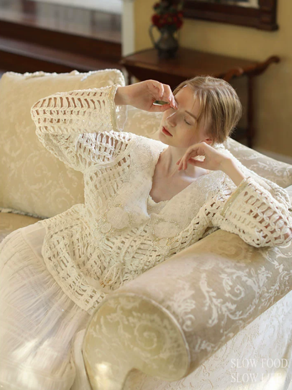 Sparkling Elegance French Knit Ensemble Dress