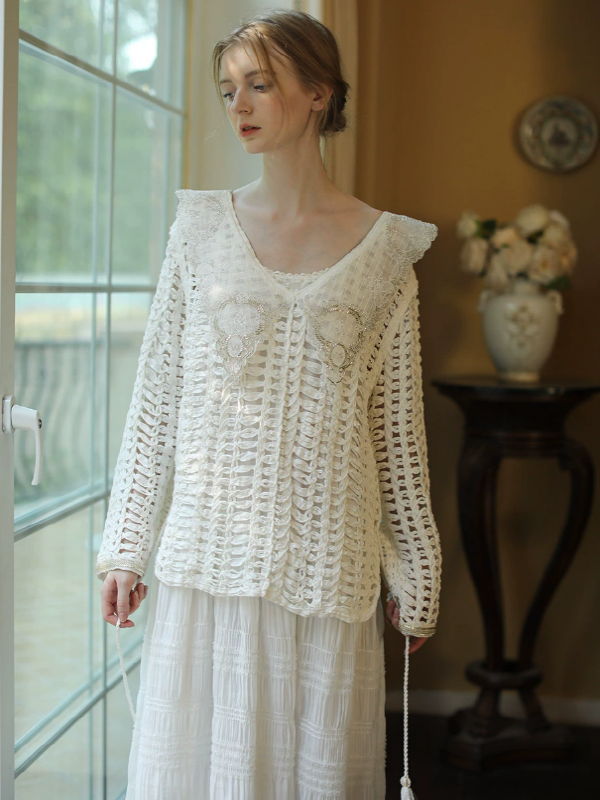 Sparkling Elegance French Knit Ensemble Dress