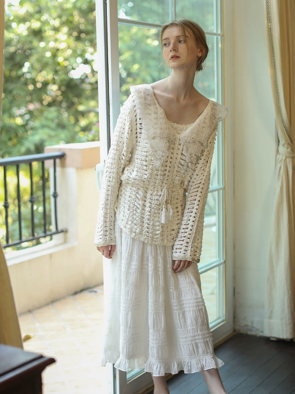 Sparkling Elegance French Knit Ensemble Dress