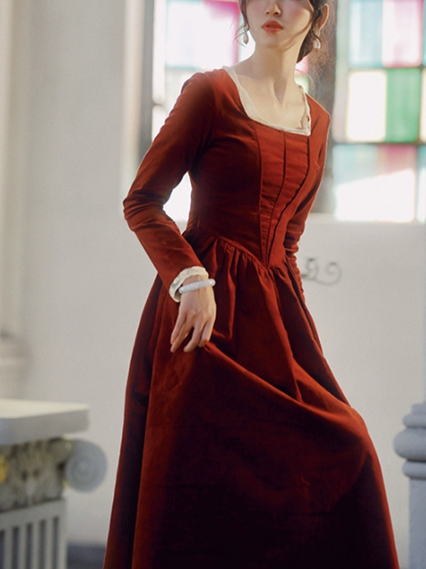 crimson dress formal Strapless Scarf Chain Satin Dress In Crimson Haze main image 1