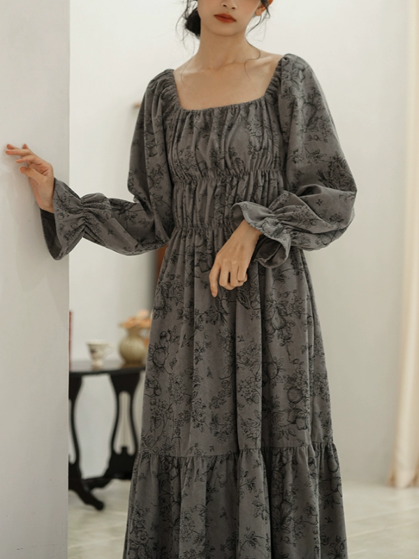 Autumn Whisper Corduroy Dress