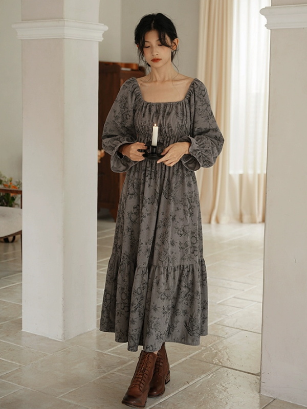 Autumn Whisper Corduroy Dress