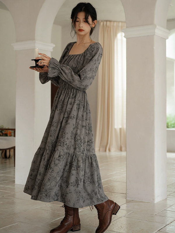 Autumn Whisper Corduroy Dress