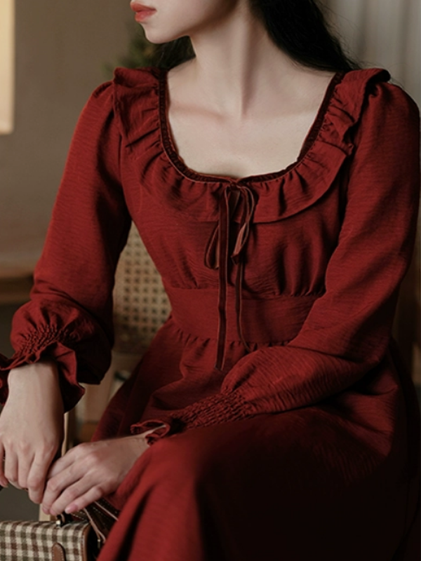 French Wine Elegance Dress