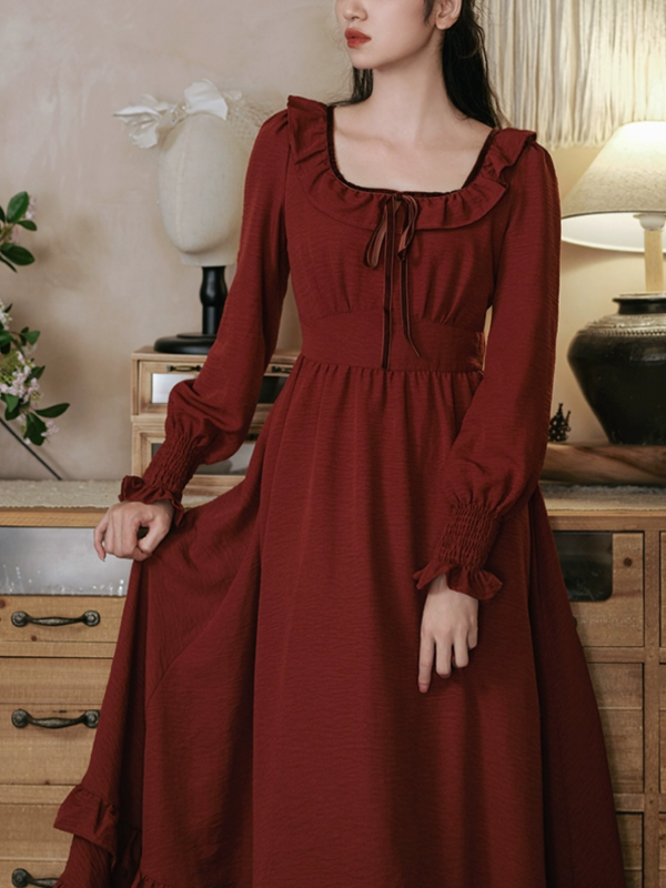 French Wine Elegance Dress