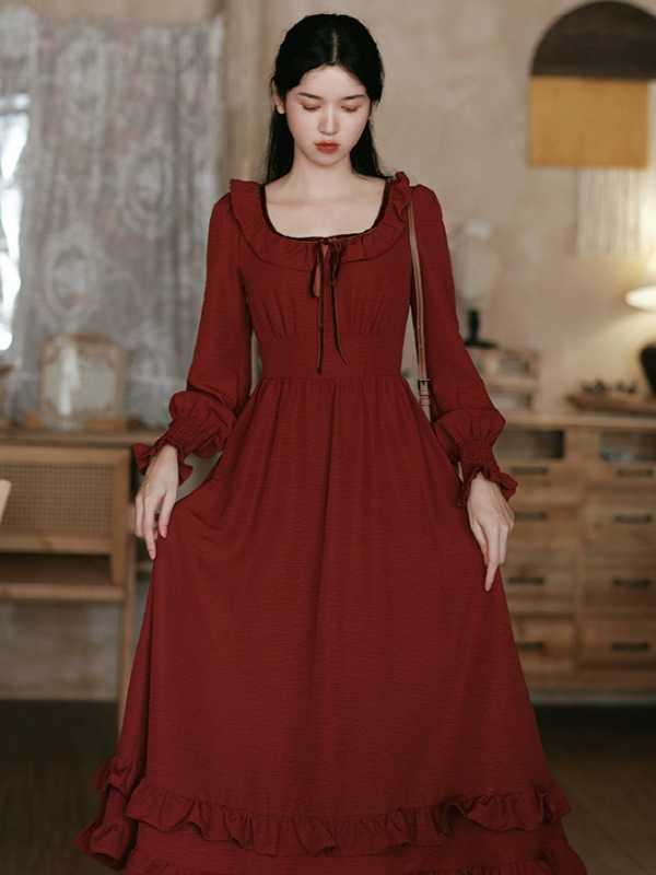 French Wine Elegance Dress