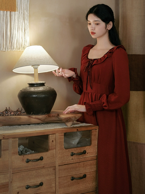 French Wine Elegance Dress