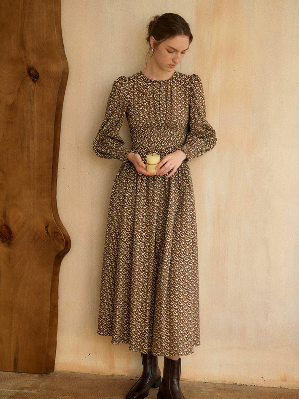 Autumn Melody Floral Dress