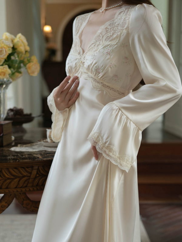Creamy Lace Elegance nightgown