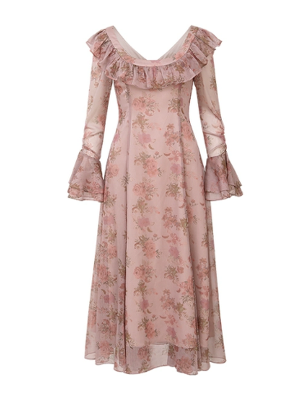 Sunlit Rose Elegance Dress