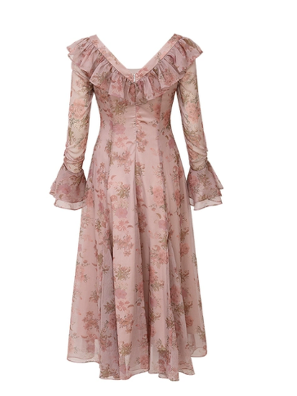 Sunlit Rose Elegance Dress