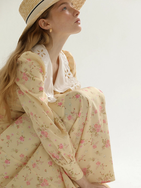 Yellow Spring Blossom Dress