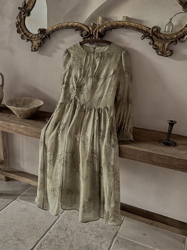 Vintage Moss Elegance Dress