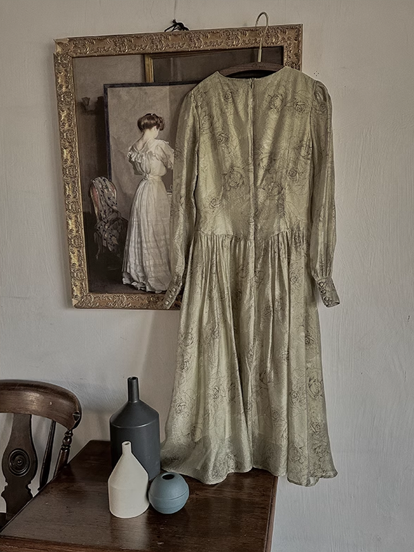 Vintage Moss Elegance Dress