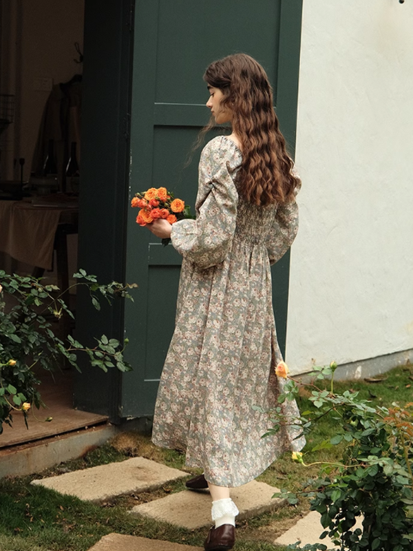 Enchanted Rose Satin Chiffon Dress