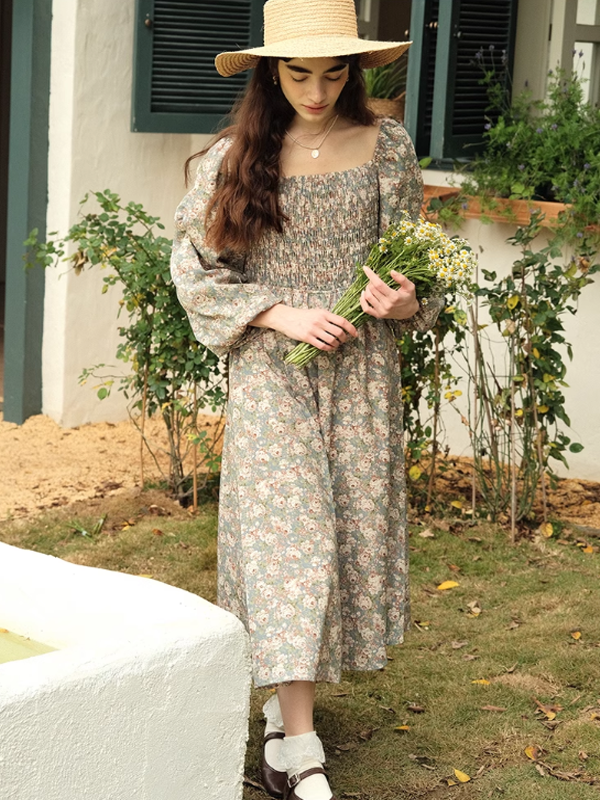 Enchanted Rose Satin Chiffon Dress