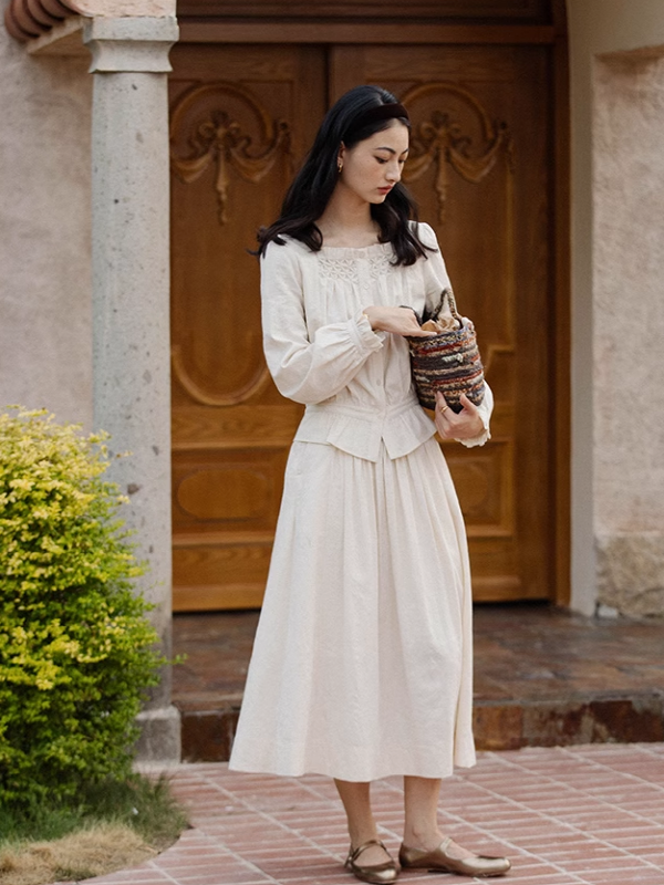 Classic Elegance Ivory Blouse