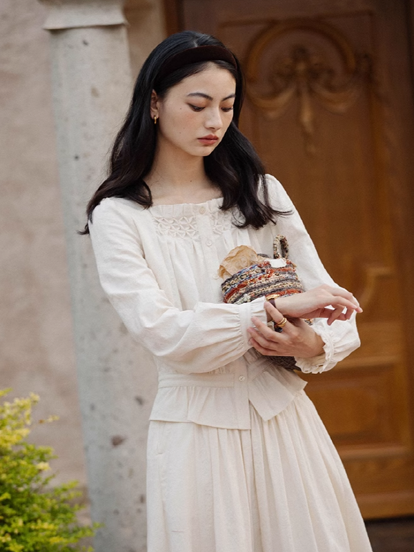 Classic Elegance Ivory Blouse