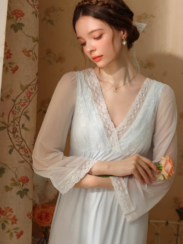Whispering Rose Lace Nightgown
