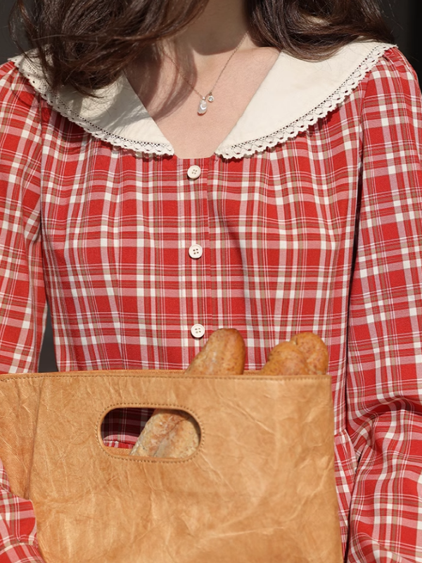 Red Check Romance Dress