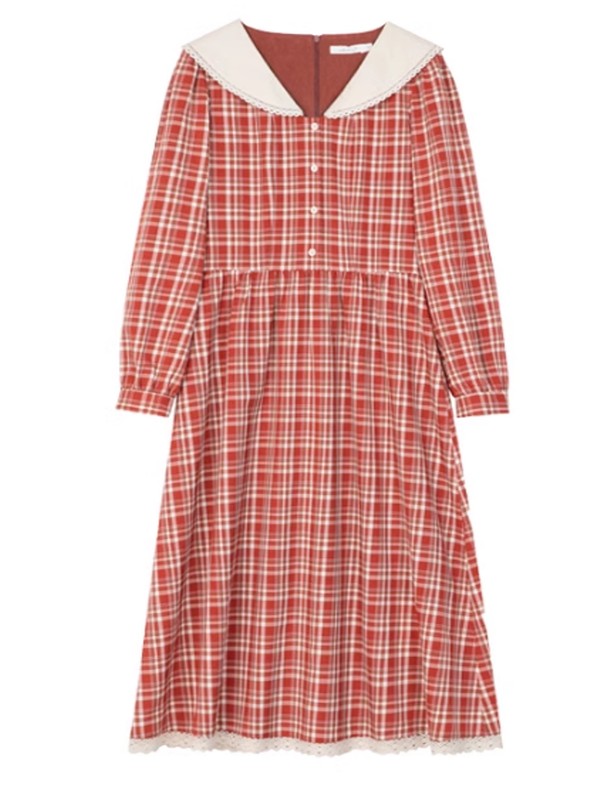 Red Check Romance Dress