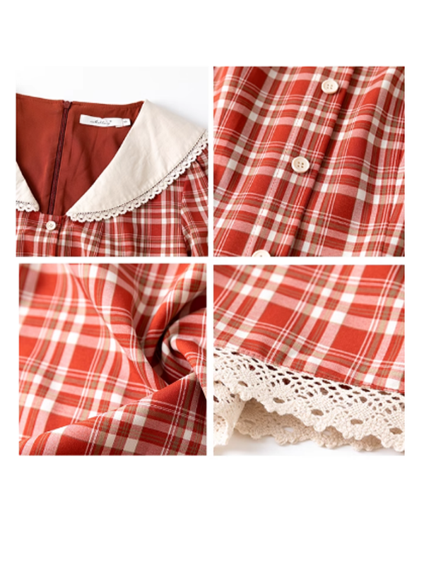 Red Check Romance Dress