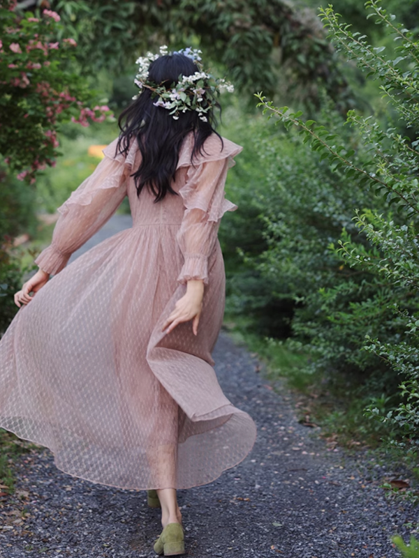 Enchanted Forest Lace Volume Dress
