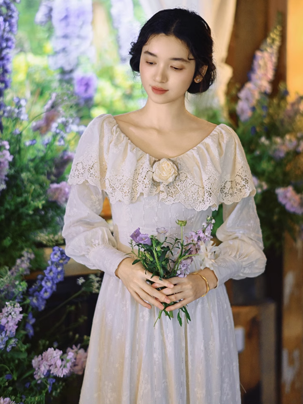 Ivory Garden Elegance Dress