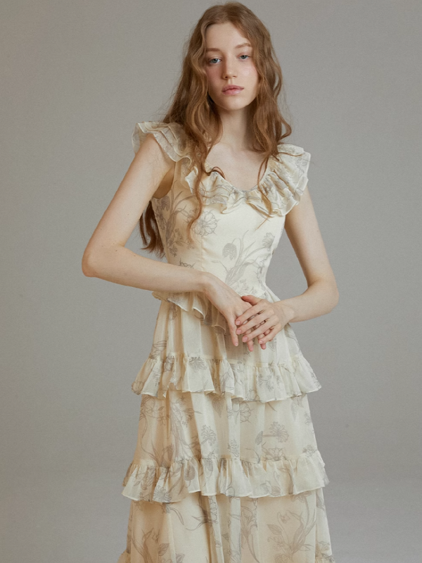 Sunlit Floral Whimsy Dress