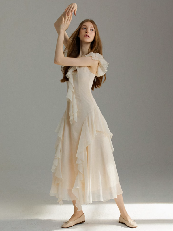 fairy tale chiffon dress Magenta Fairytale Lace Detail Chiffon Modest Dress Kabayare