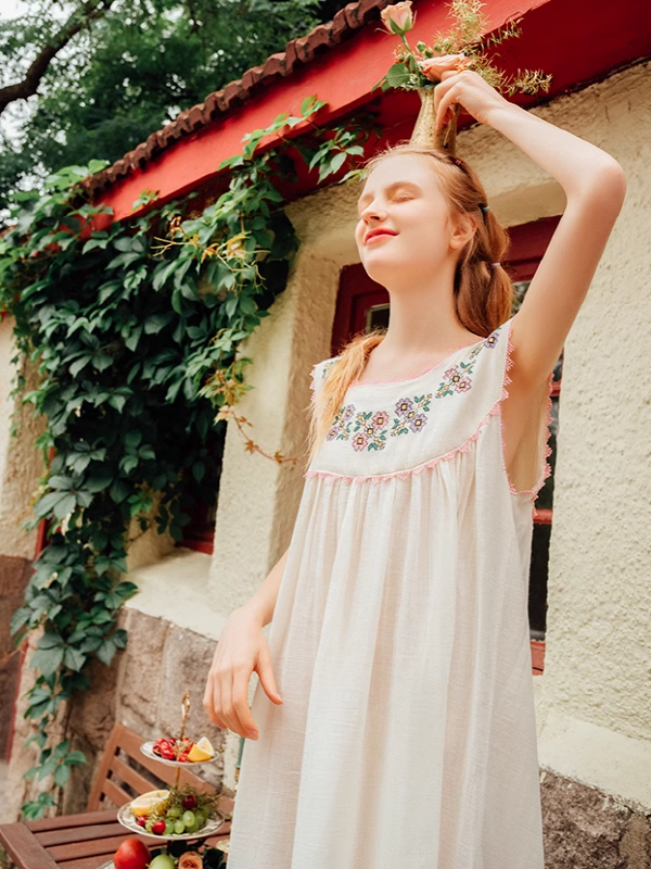 Fairy Tale Bloom Cotton Nightgown