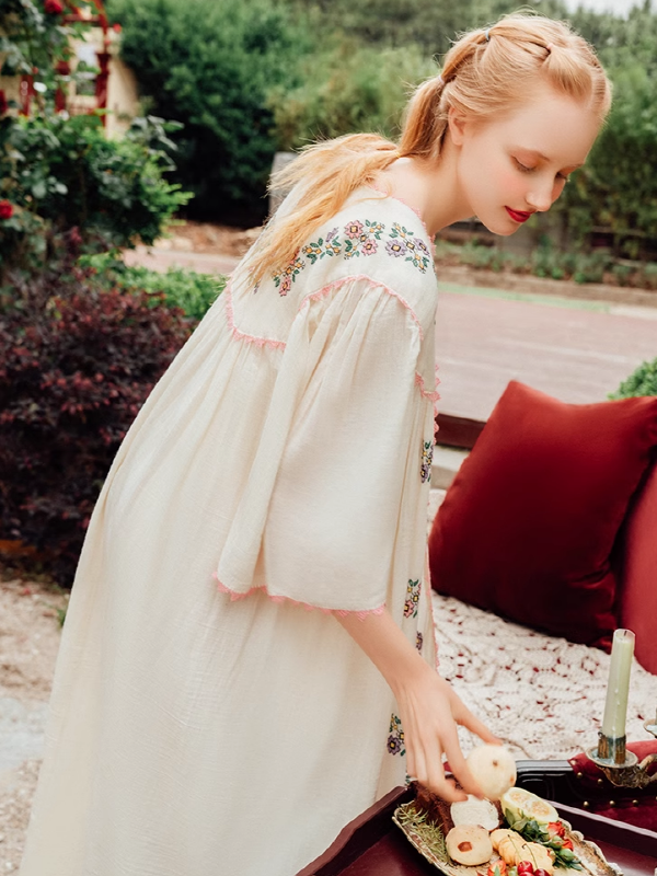 Fairy Tale Bloom Cotton Nightgown