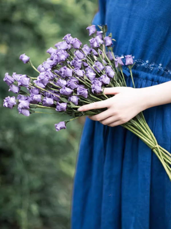 Cottage Dream Floral Linen Dress