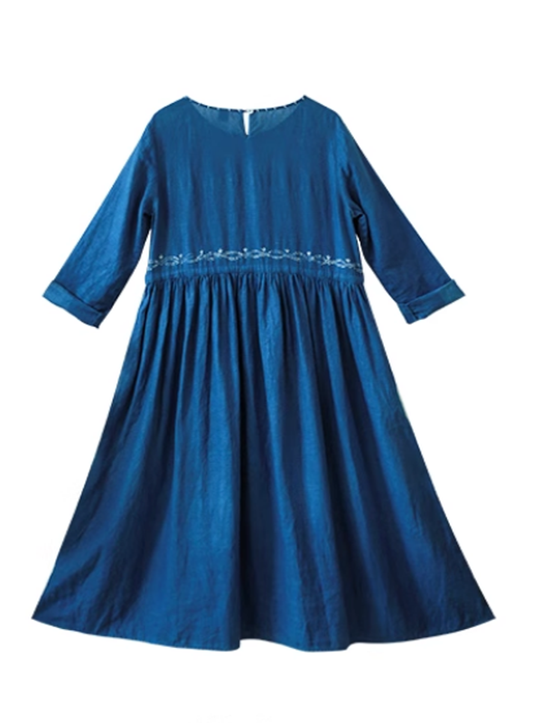 Cottage Dream Floral Linen Dress