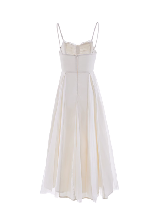 Ivory Lace and Pleats Princess Dress