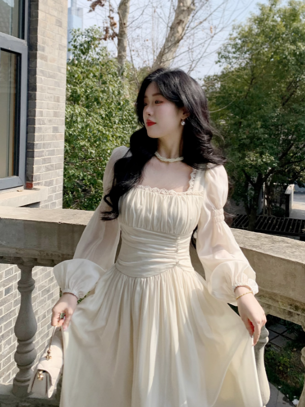 Sunlit Terrace Ivory Elegance Dress