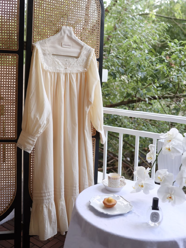 Vintage Sunrise Lace Dream Nightgown