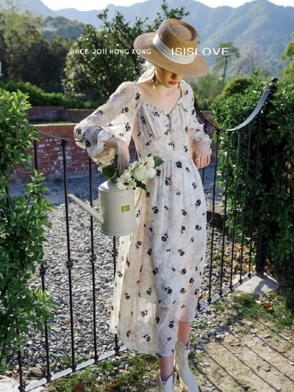 Summer Garden Flower Print Dress