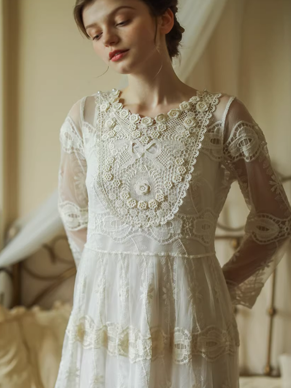 Ethereal Victorian Blossom Dress