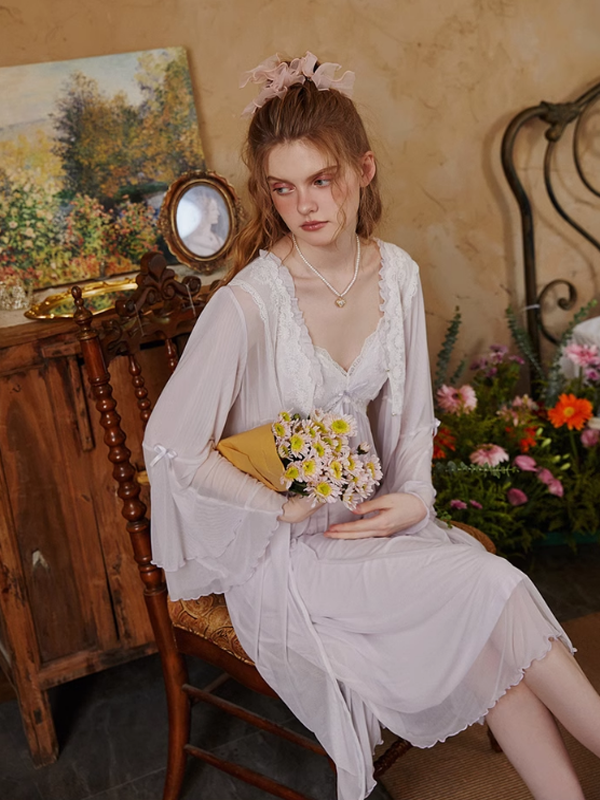 Angel's Embrace Pink Purple Nightgown