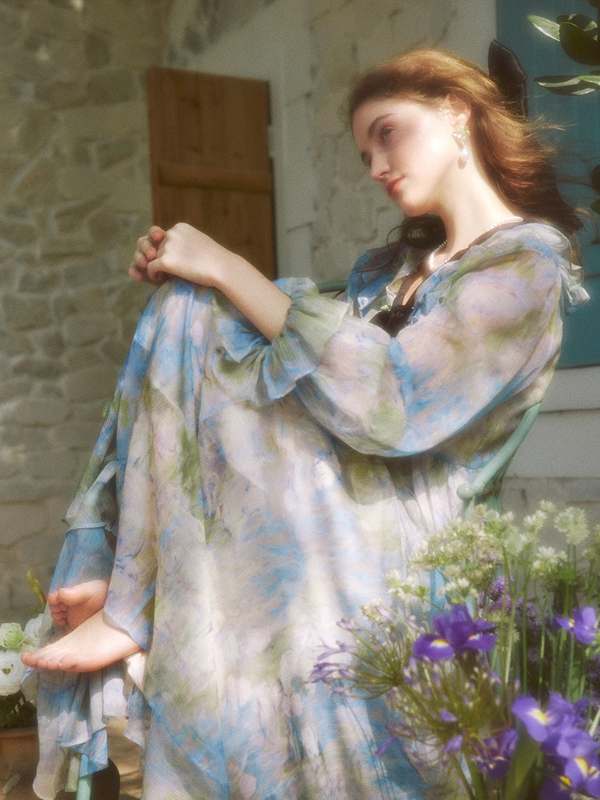Monet's Dream Blue Dress