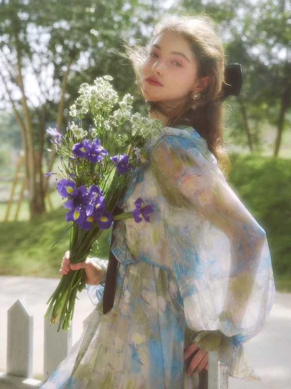 Monet's Dream Blue Dress