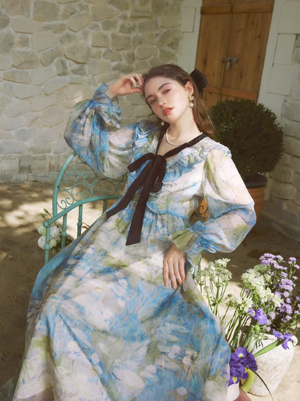 Monet's Dream Blue Dress