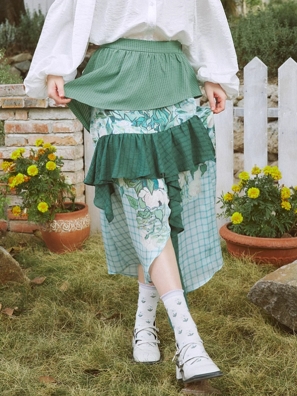 Floral Patchwork Fantasy Skirt
