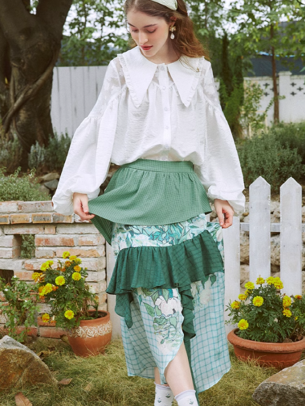 Floral Patchwork Fantasy Skirt