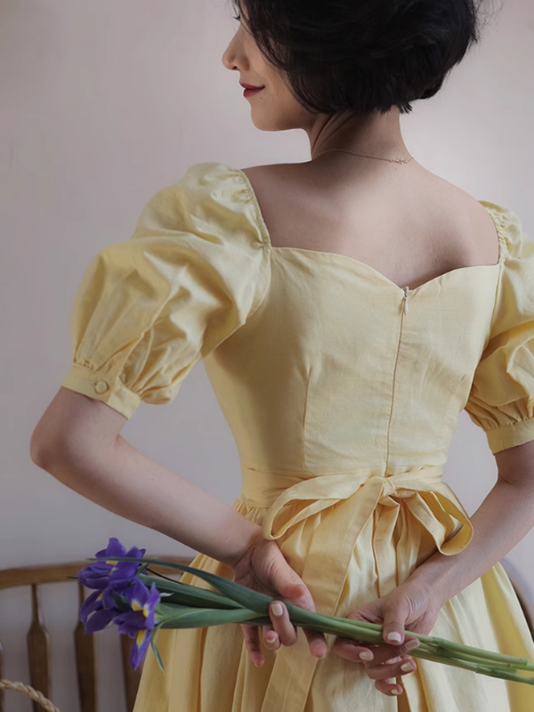 Vintage Elegance Midi Dress