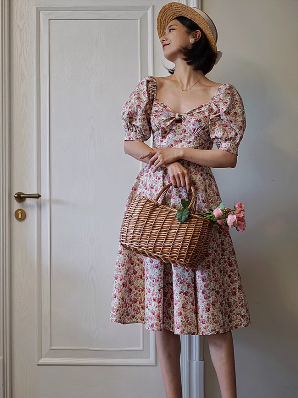 Blossoming Rose Garden Midi Dress