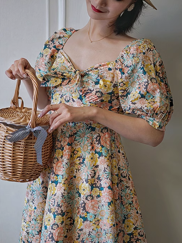 Blossoming Rose Garden Midi Dress